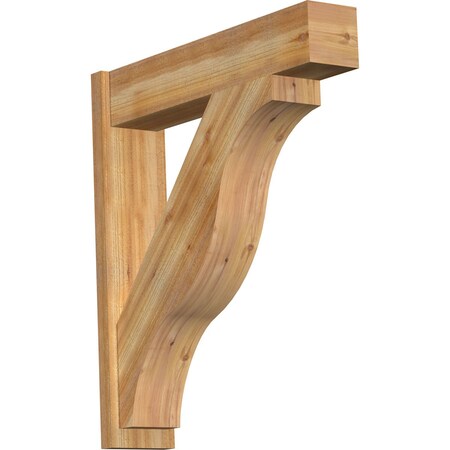 Ekena Millwork Funston Block Rough Sawn Outlooker, Western Red Cedar, 8"W x 36"D x 40"H OUT08X36X40FST05RWR